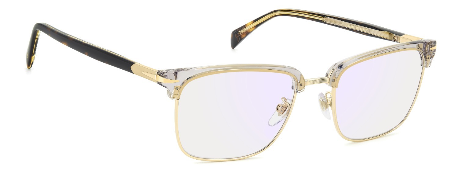 Eyeglasses David Beckham Db 1183 109273 83Q color grey havana gold shape rectangle lenses blue mirror