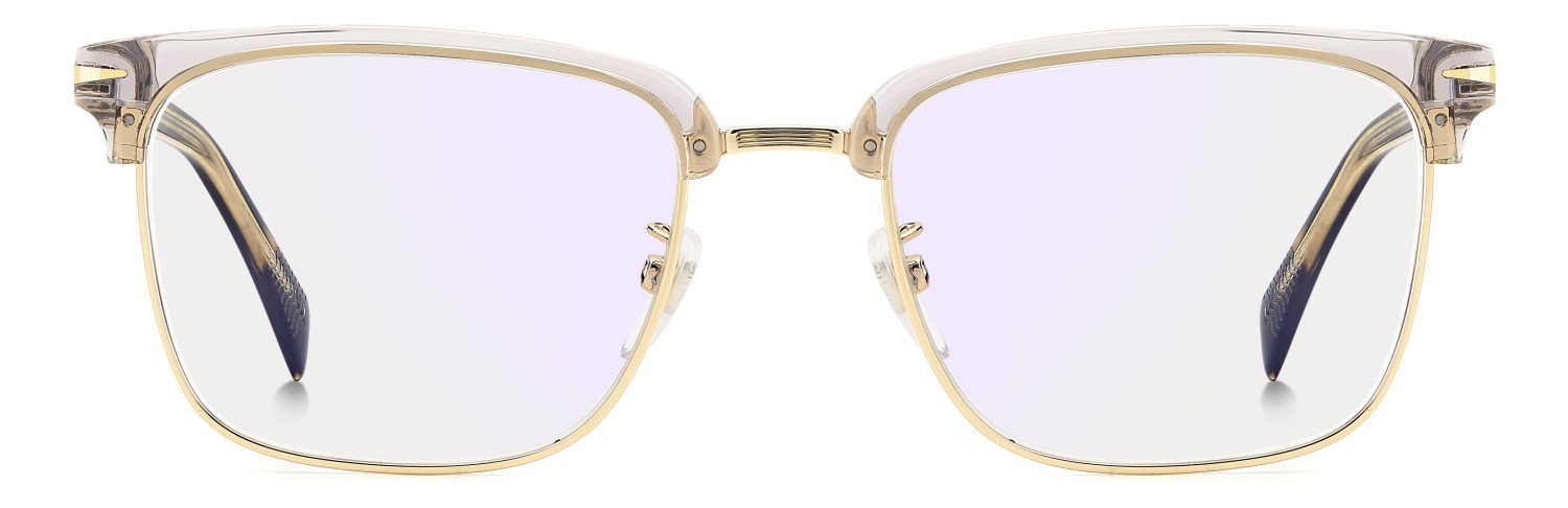 Eyeglasses David Beckham Db 1183 109273 83Q color grey havana gold shape rectangle lenses blue mirror