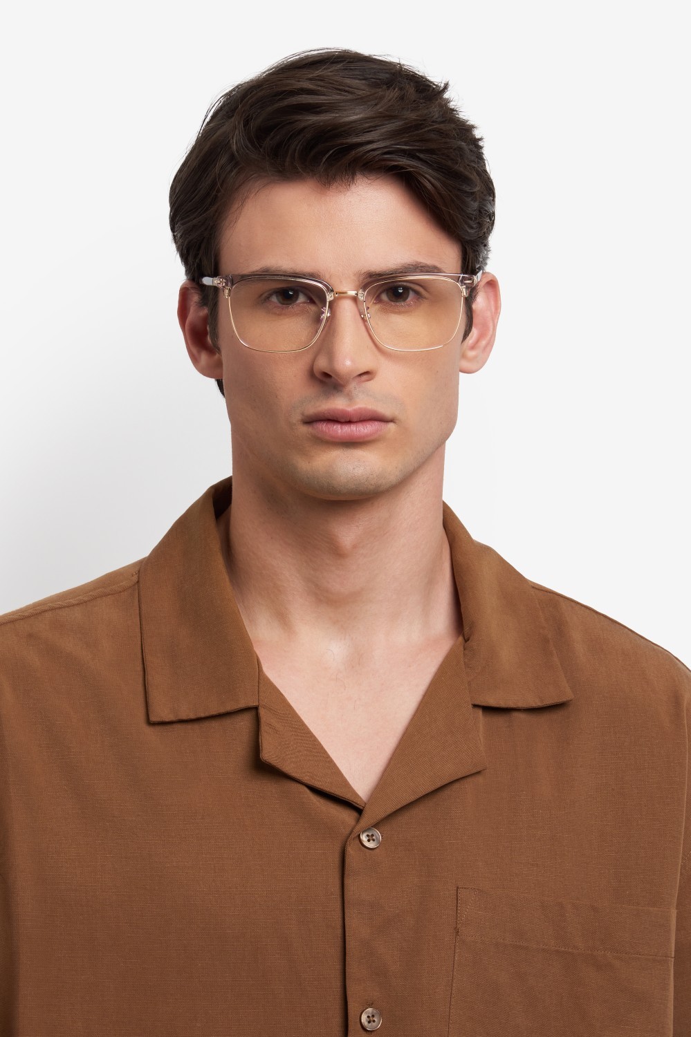 Eyeglasses David Beckham Db 1183 109273 83Q color grey havana gold shape rectangle lenses blue mirror