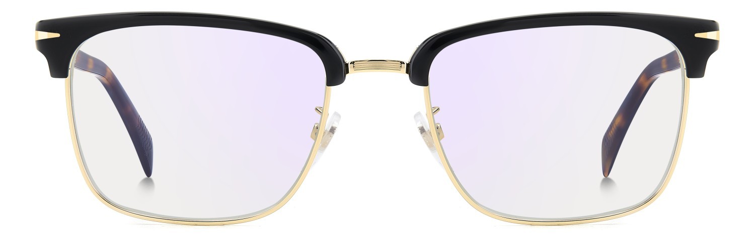Eyeglasses David Beckham Db 1183 109273 XWY color black havana gold shape rectangle lenses blue mirror