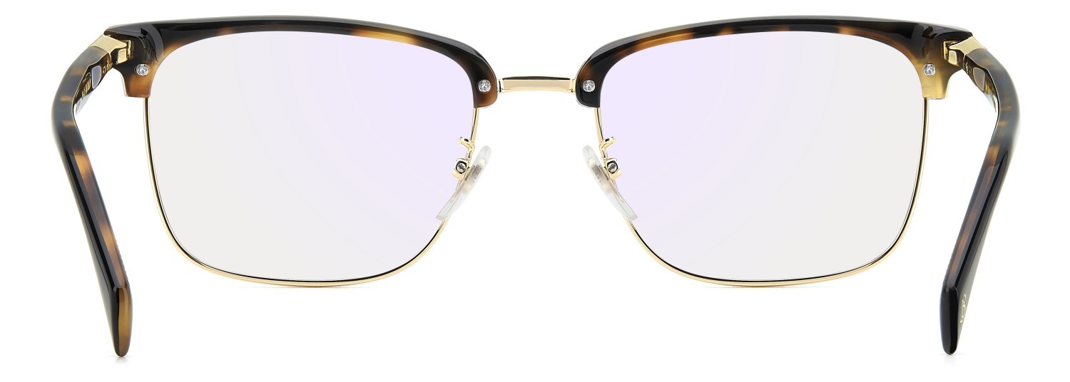 Eyeglasses David Beckham Db 1183 109273 XWY color black havana gold shape rectangle lenses blue mirror