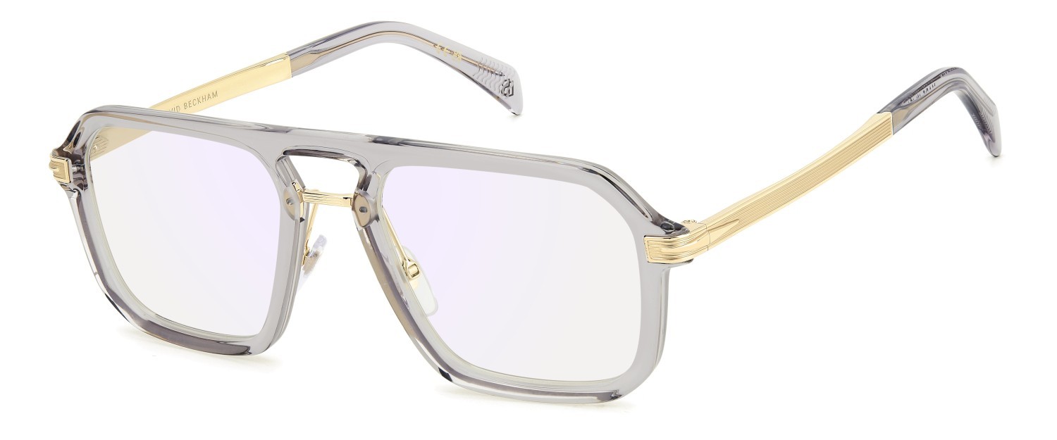 Brillen David Beckham Db 7142 109284 FT3 farbe grey gold form rechteckig gläser blue mirror