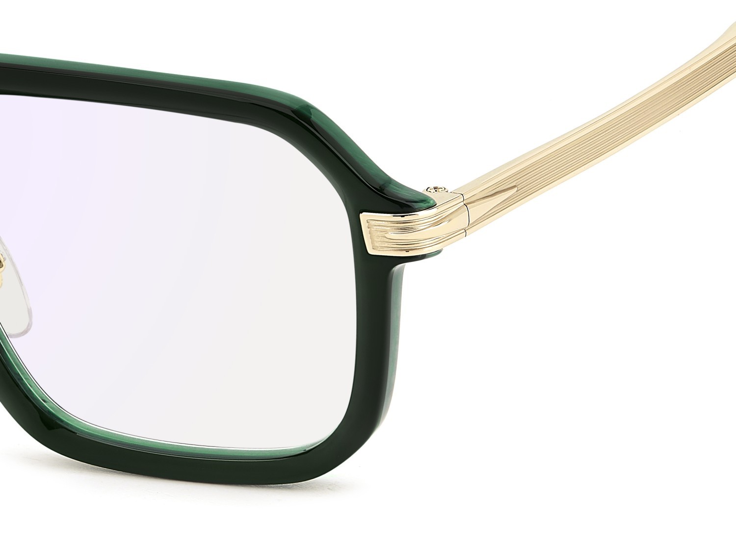 Eyeglasses David Beckham Db 7142 109284 GC1 color green marble gold shape rectangle lenses blue mirror