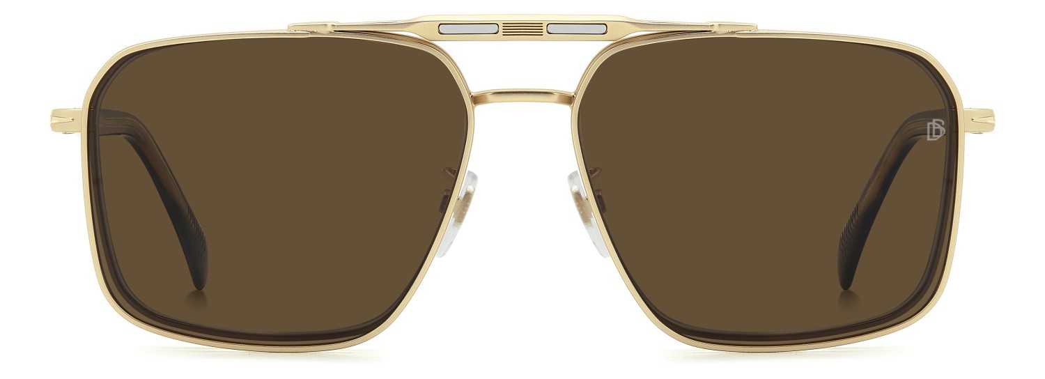 Eyeglasses David Beckham Db 1187/G 109287 8SO color matte gold havana shape rectangle lenses bronze polarized