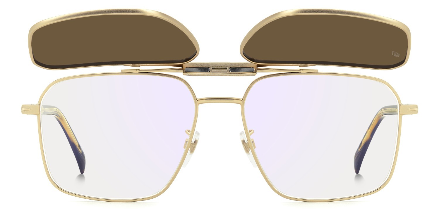 Eyeglasses David Beckham Db 1187/G 109287 8SO color matte gold havana shape rectangle lenses bronze polarized