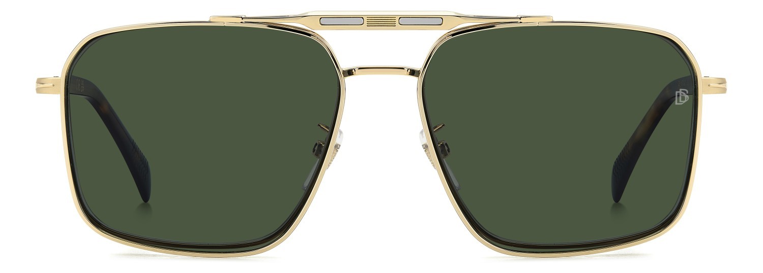 Occhiali da vista David Beckham Db 1187/G 109287 J5G colore gold forma rettangolare lenti green polarized