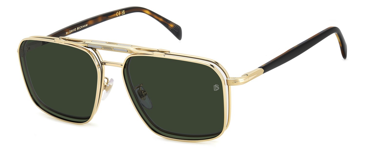 Occhiali da vista David Beckham Db 1187/G 109287 J5G colore gold forma rettangolare lenti green polarized