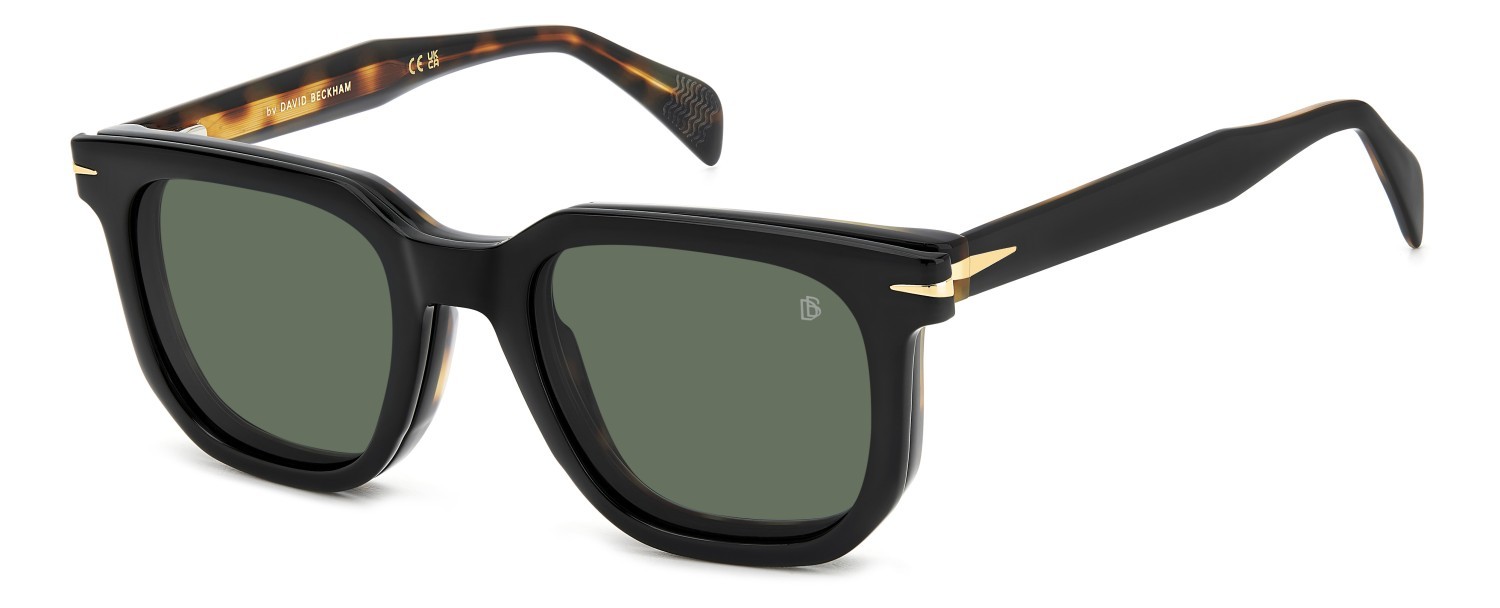 Occhiali da vista David Beckham Db 7143/C 109295 WR7 colore black havana forma quadrato lenti green polarized