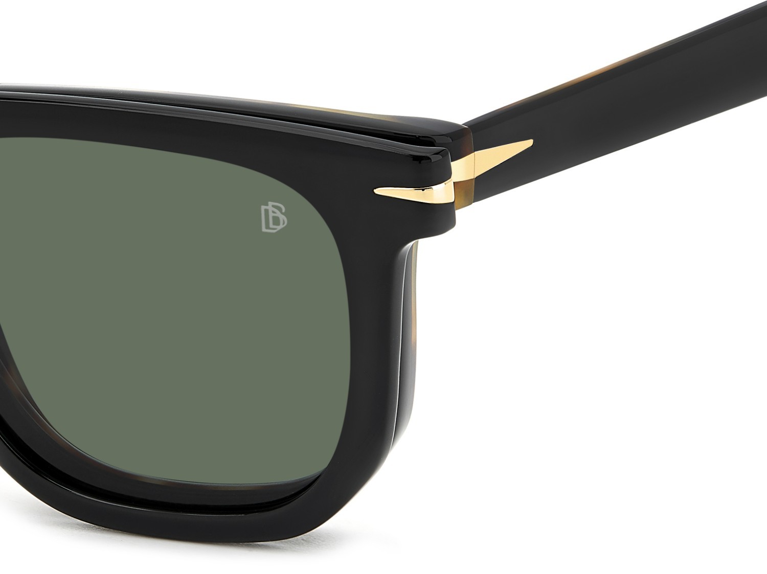Occhiali da vista David Beckham Db 7143/C 109295 WR7 colore black havana forma quadrato lenti green polarized