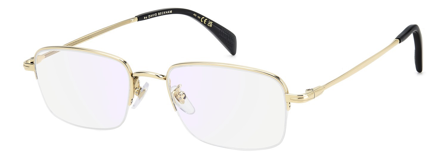 Brillen David Beckham Db 1190/F 109300 J5G farbe gold form rechteckig gläser blue mirror
