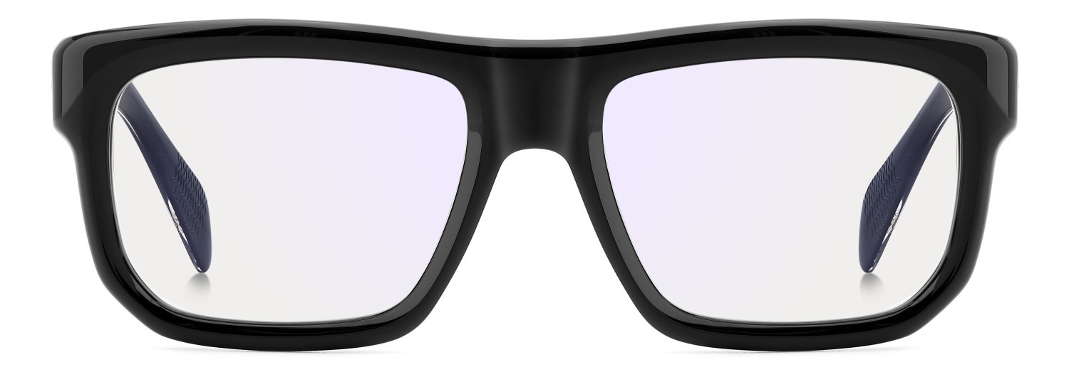 Eyeglasses David Beckham Db 7137 109301 807 color black shape rectangle lenses blue mirror