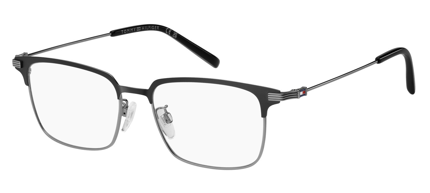 Eyeglasses Tommy Hilfiger Th 2235/F 109303 TI7 color matte black ruthenium shape rectangle 