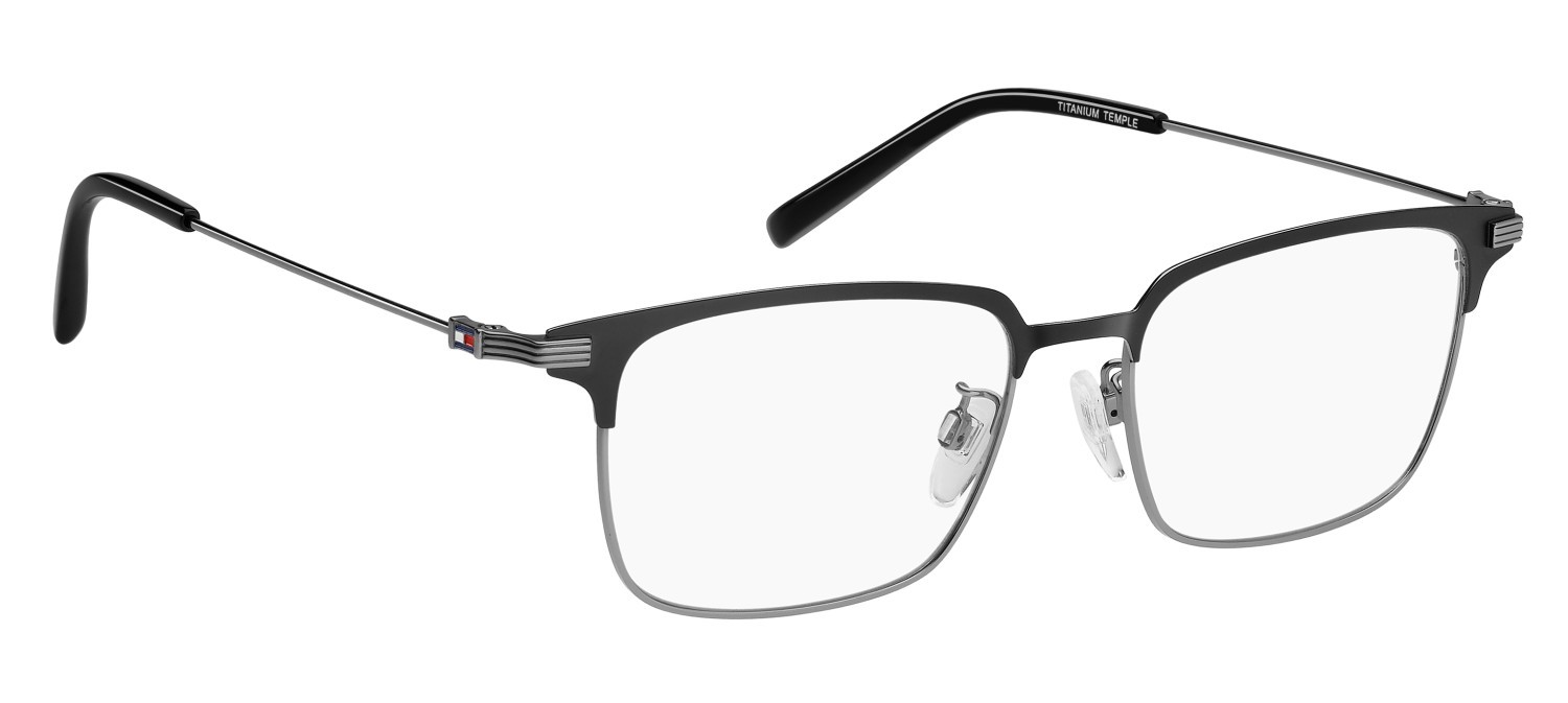 Eyeglasses Tommy Hilfiger Th 2235/F 109303 TI7 color matte black ruthenium shape rectangle 