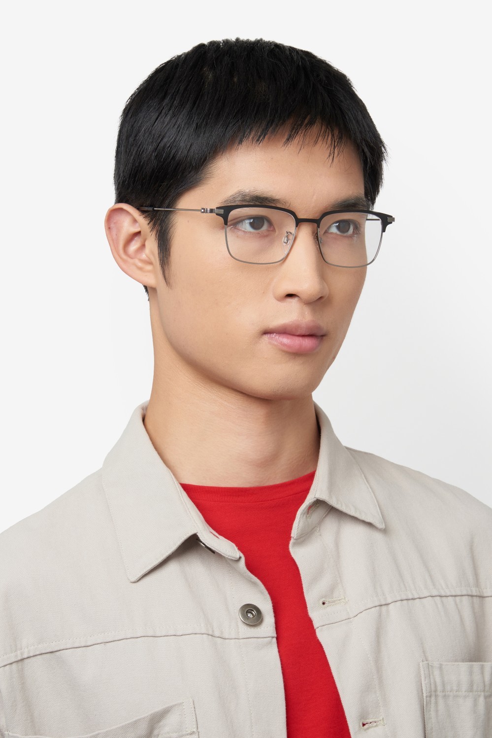 Eyeglasses Tommy Hilfiger Th 2235/F 109303 TI7 color matte black ruthenium shape rectangle 
