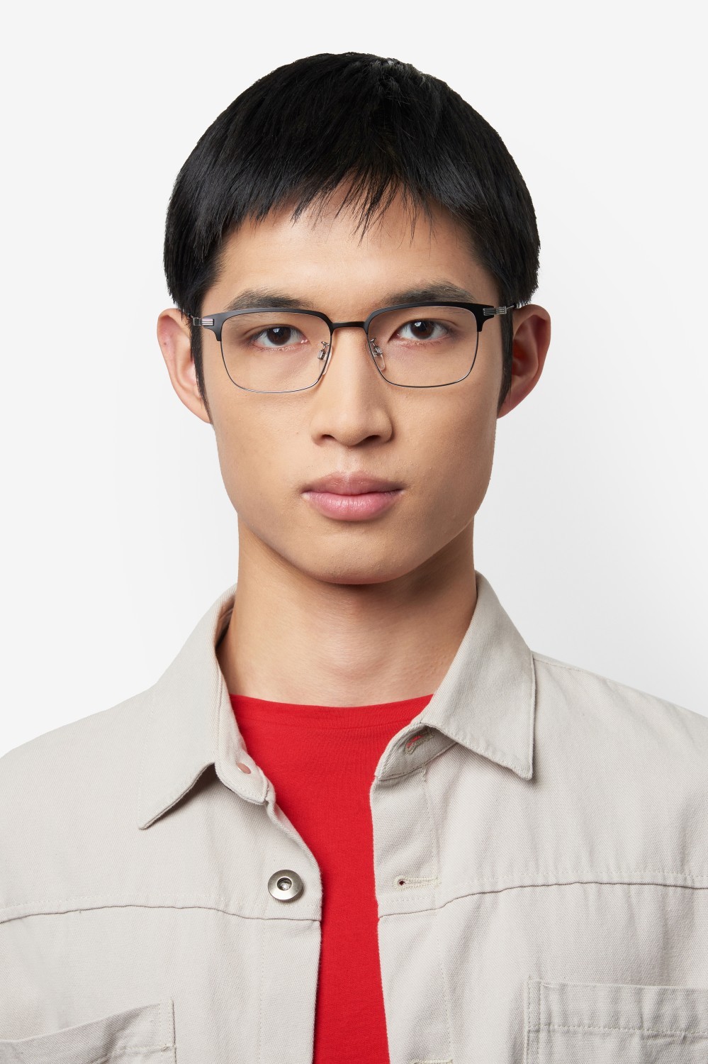 Eyeglasses Tommy Hilfiger Th 2235/F 109303 TI7 color matte black ruthenium shape rectangle 