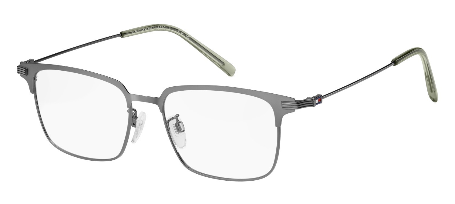 Occhiali da vista Tommy Hilfiger Th 2235/F 109303 TZ2 colore dark ruthenium forma rettangolare 