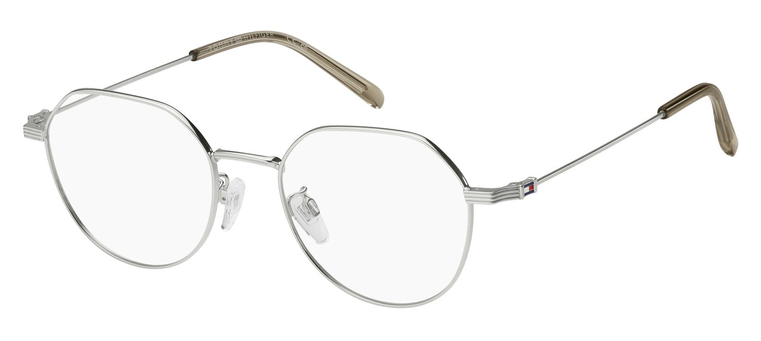 Occhiali da vista Tommy Hilfiger Th 2236/F 109305 010 colore palladium forma rotondo 