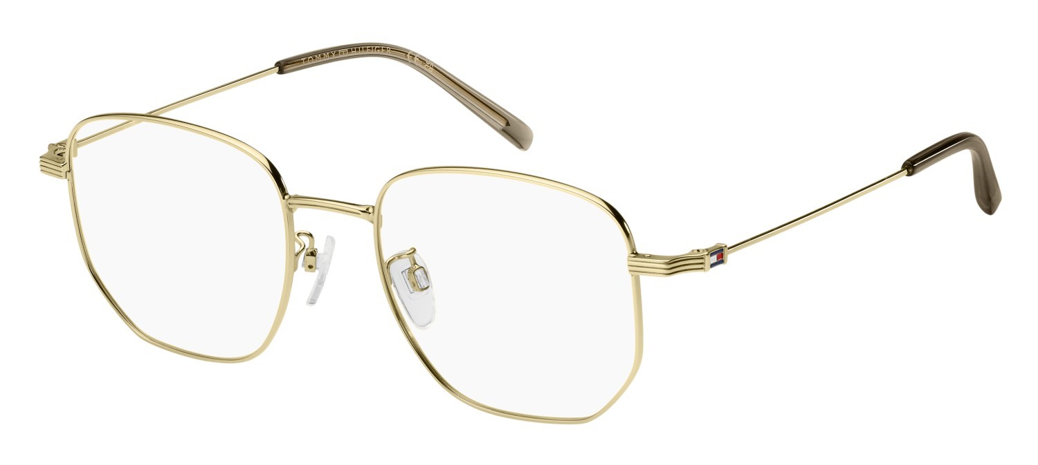 Occhiali da vista Tommy Hilfiger Th 2237/F 109310 J5G colore gold forma rettangolare 