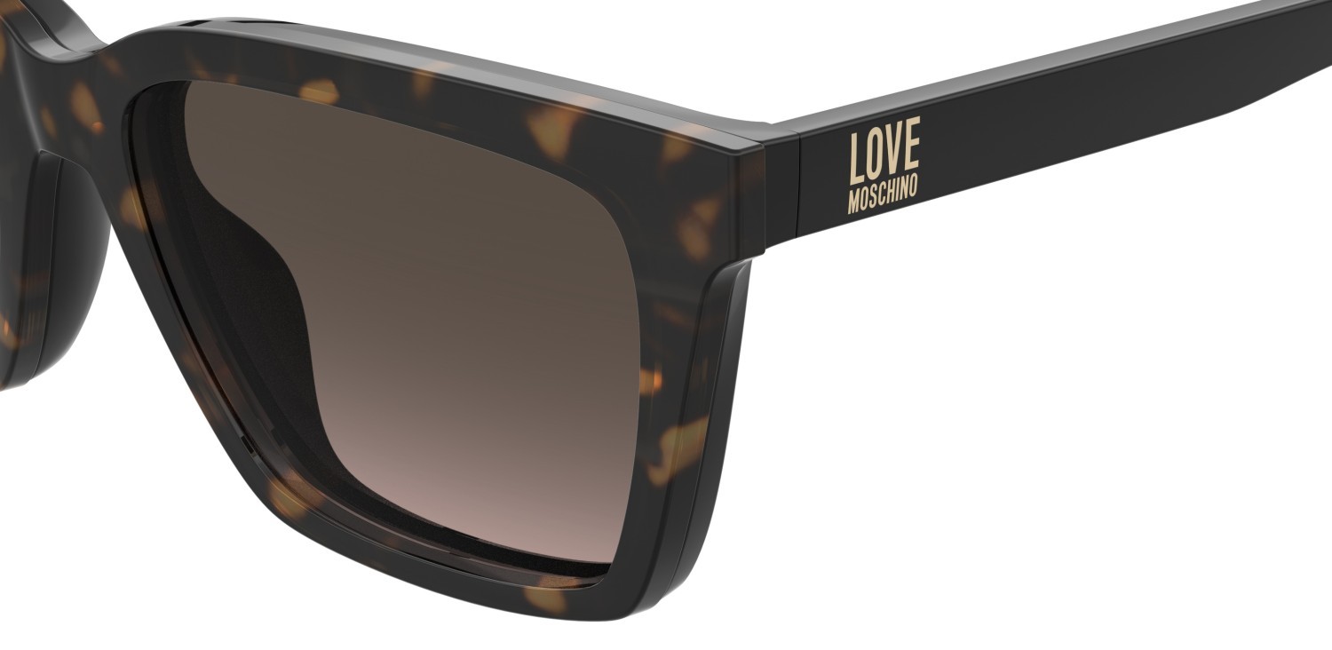 Eyeglasses Moschino Love Mol661/C 109312 581 color havana black shape rectangle lenses brown shaded