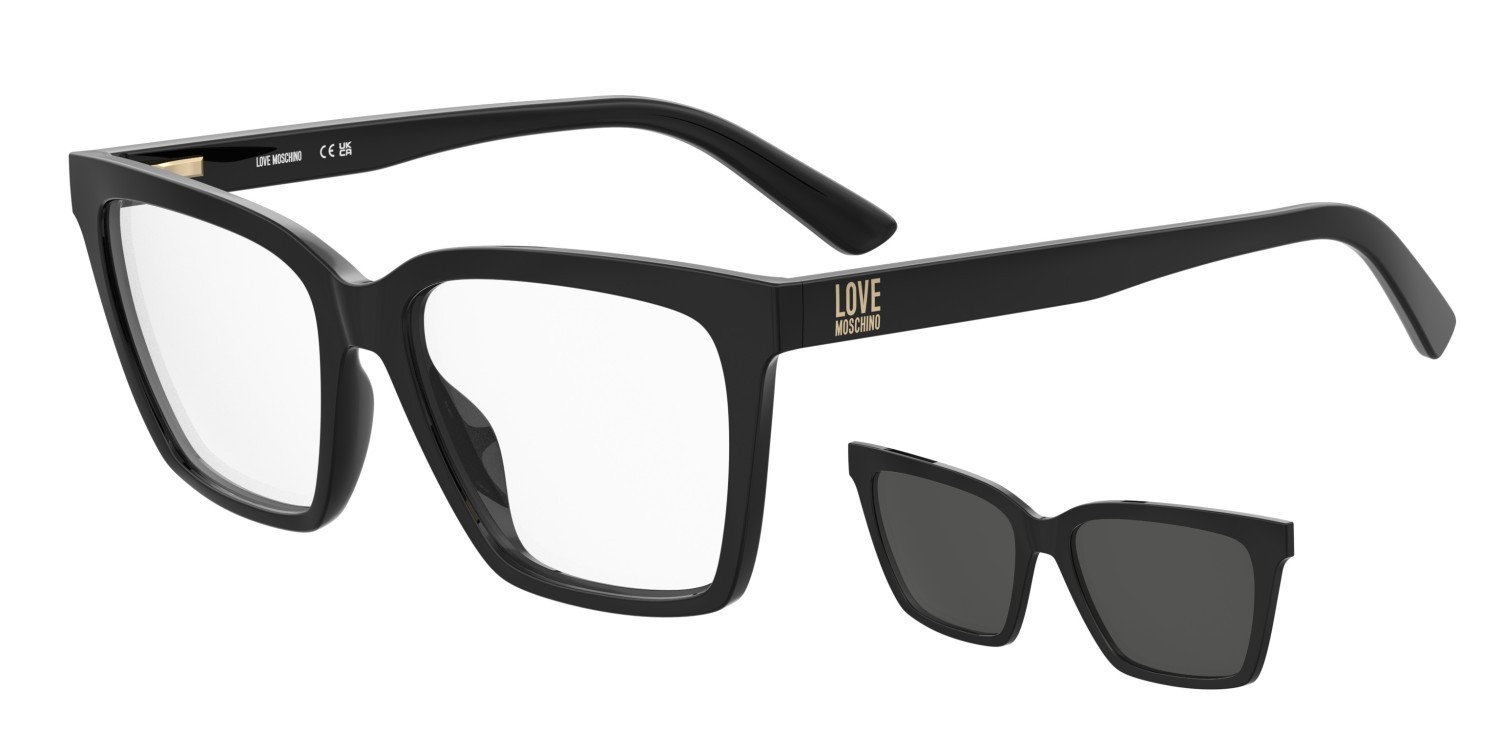 Eyeglasses Moschino Love Mol661/C 109312 807 color black shape rectangle lenses grey