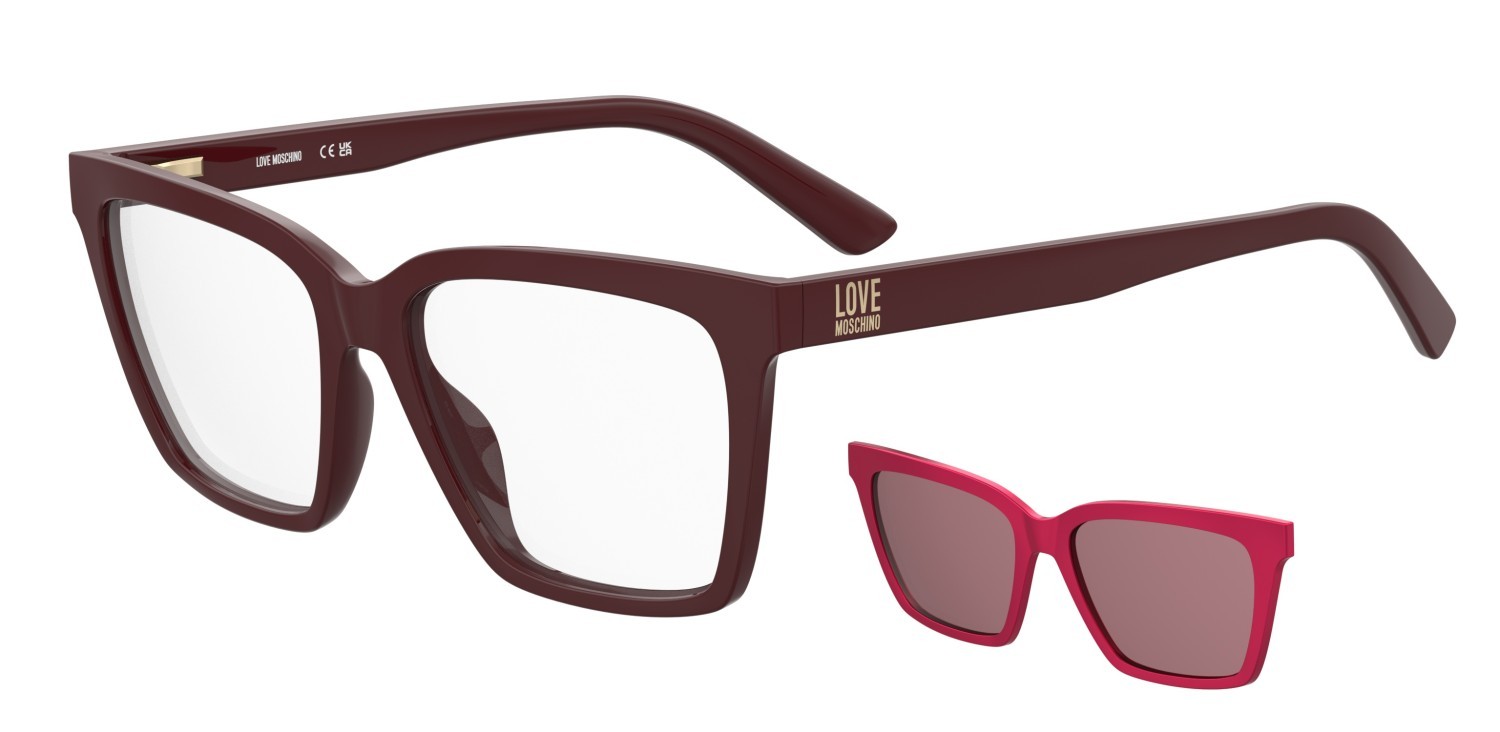 Occhiali da vista Moschino Love Mol661/C 109312 LHF colore burgundy forma rettangolare lenti pink