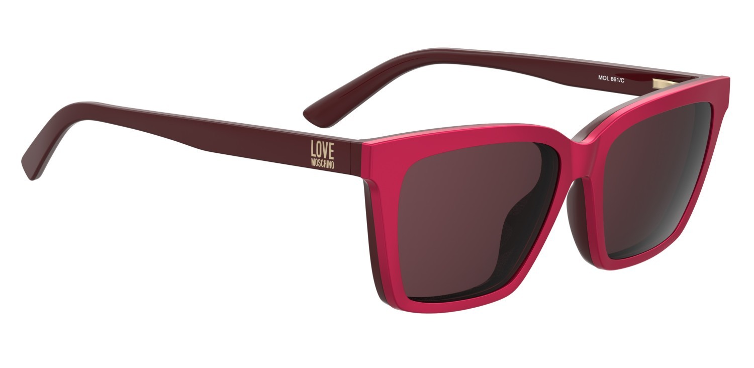 Occhiali da vista Moschino Love Mol661/C 109312 LHF colore burgundy forma rettangolare lenti pink