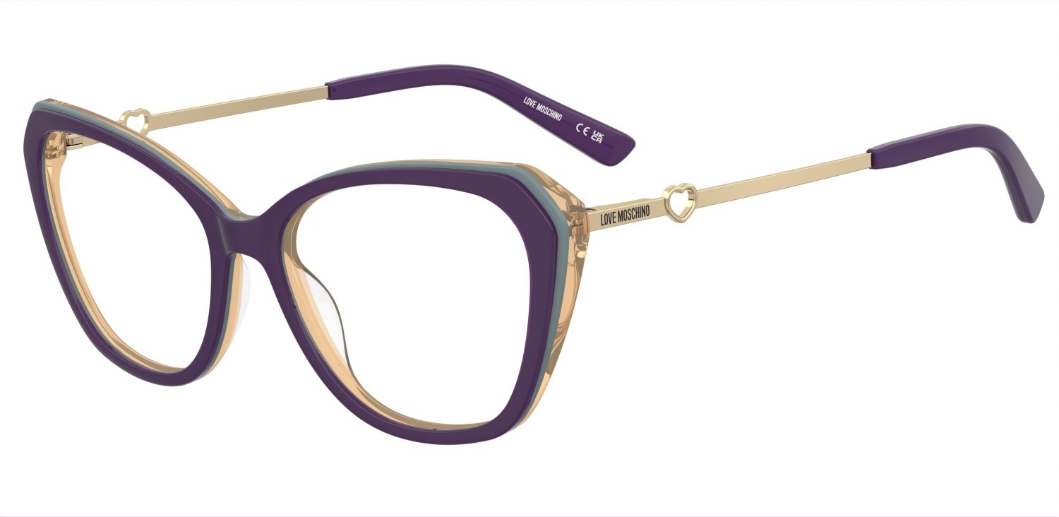 Occhiali da vista Moschino Love Mol653 109316 6WY colore violet multic forma rettangolare 