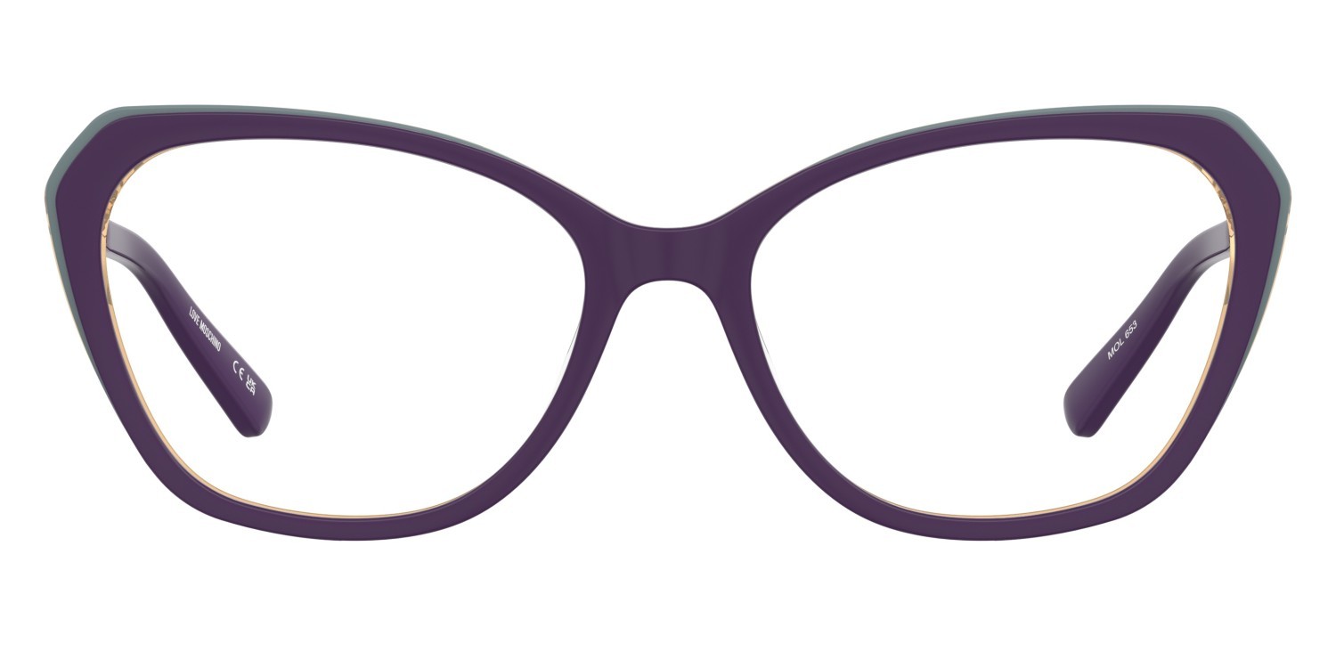 Occhiali da vista Moschino Love Mol653 109316 6WY colore violet multic forma rettangolare 