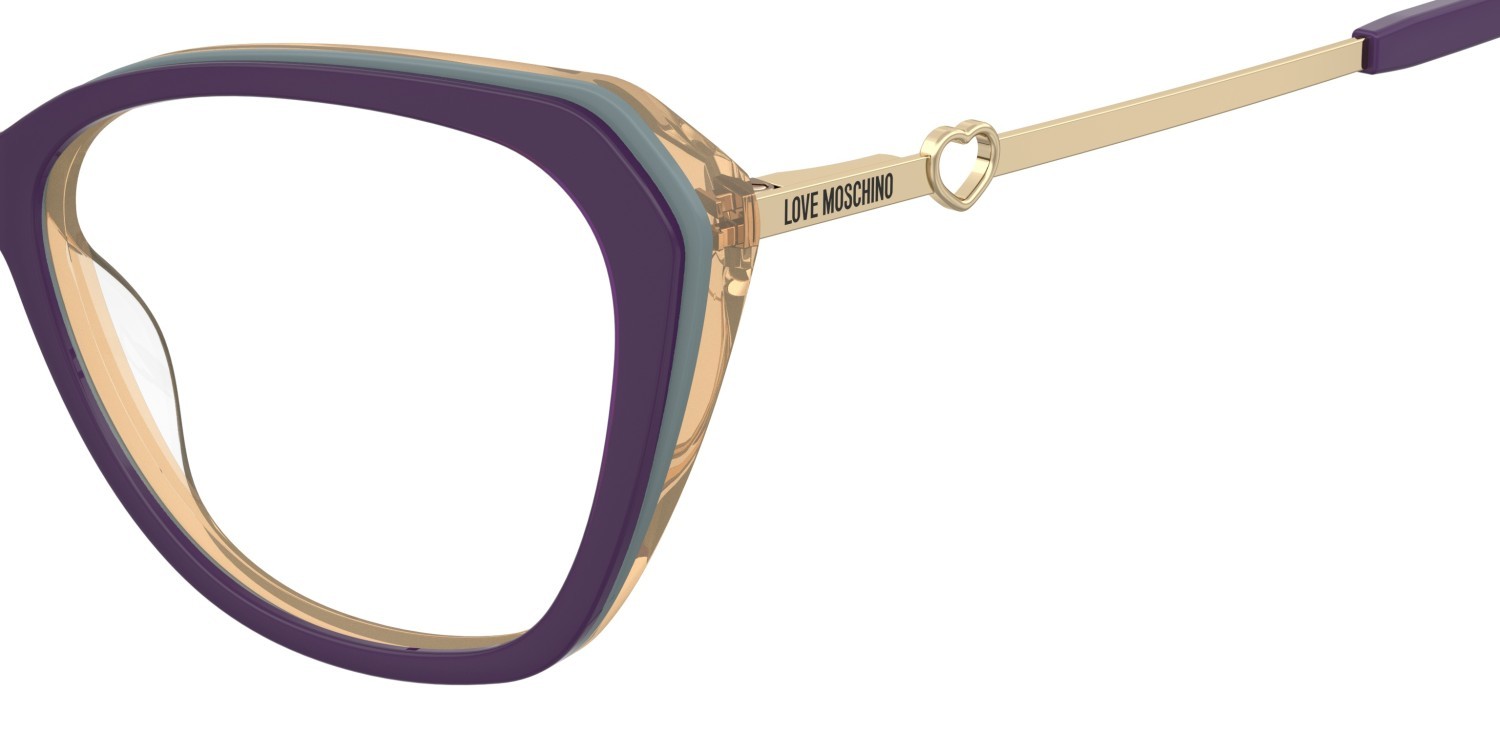 Occhiali da vista Moschino Love Mol653 109316 6WY colore violet multic forma rettangolare 