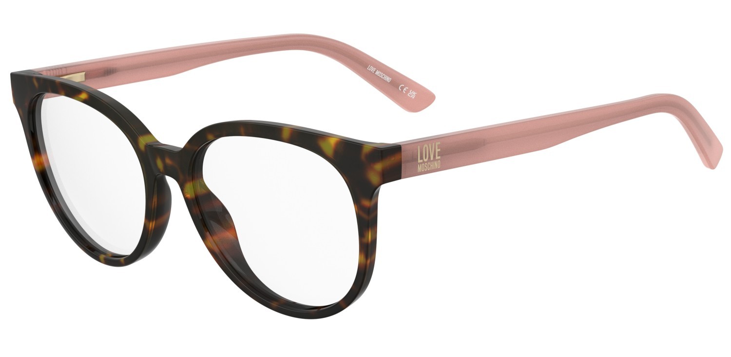 Eyeglasses Moschino Love Mol658 109317 086 color havana shape rectangle 