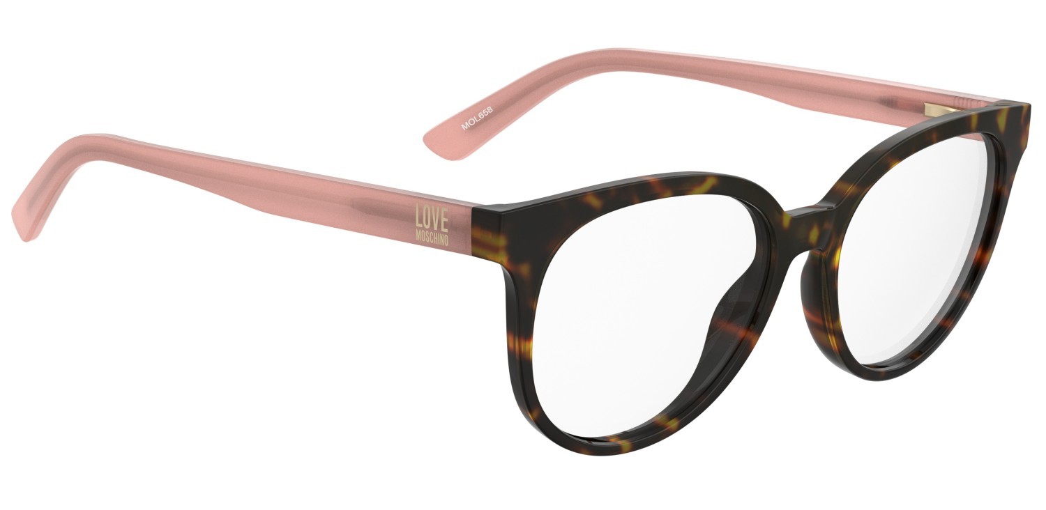 Eyeglasses Moschino Love Mol658 109317 086 color havana shape rectangle 