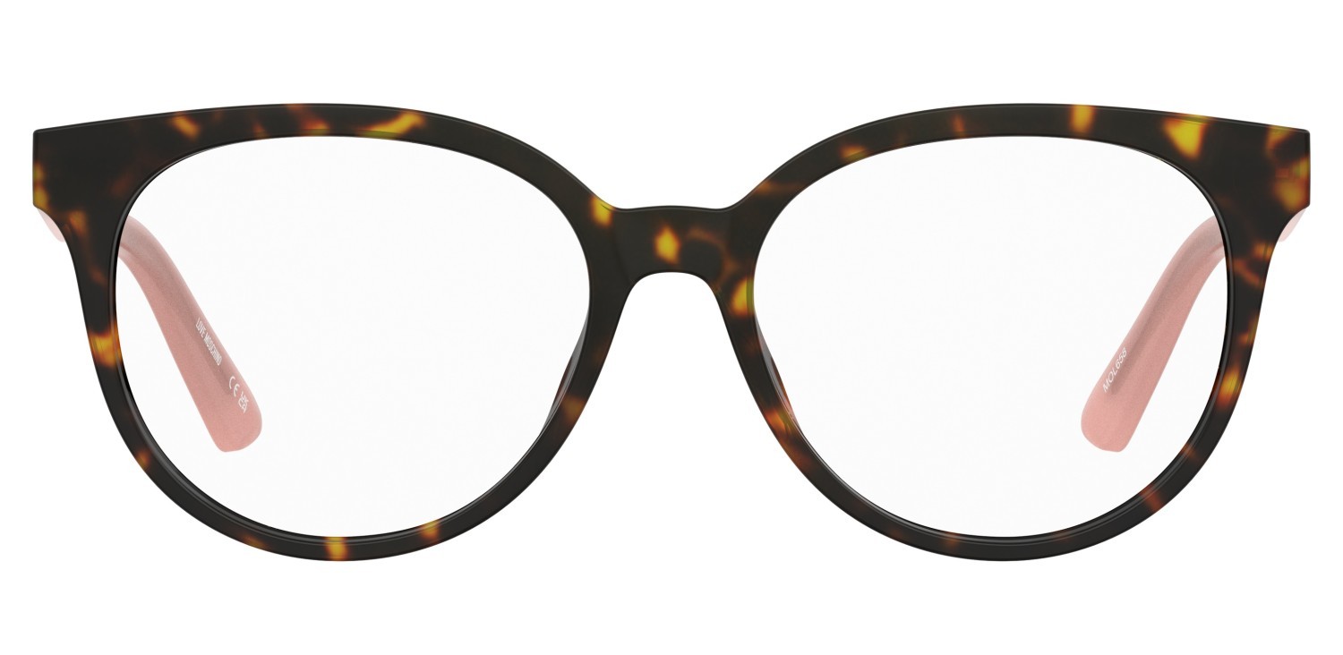 Eyeglasses Moschino Love Mol658 109317 086 color havana shape rectangle 