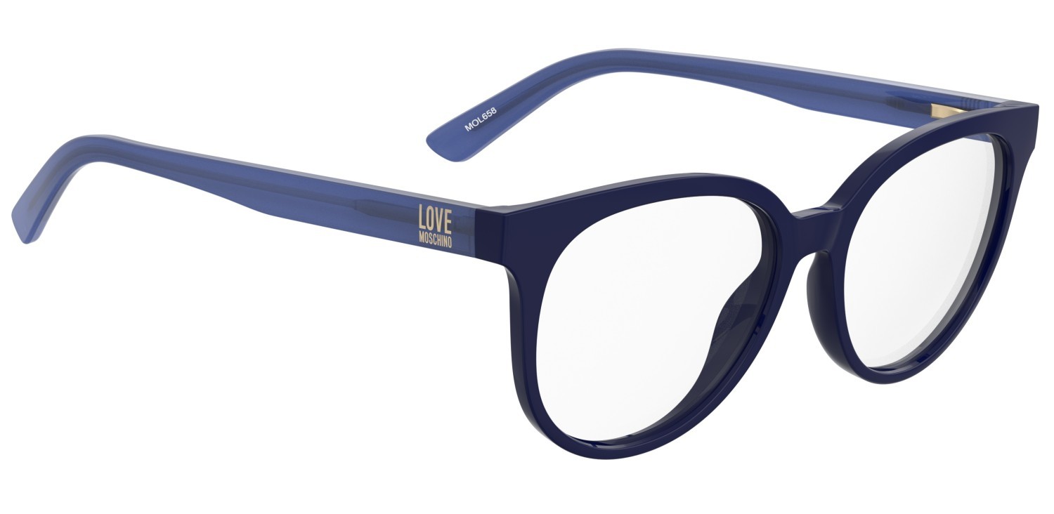 Eyeglasses Moschino Love Mol658 109317 PJP color blue shape rectangle 