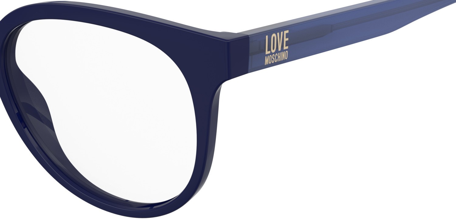 Eyeglasses Moschino Love Mol658 109317 PJP color blue shape rectangle 
