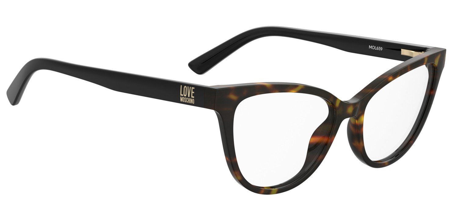 Eyeglasses Moschino Love Mol659 109318 086 color havana shape cat eye 