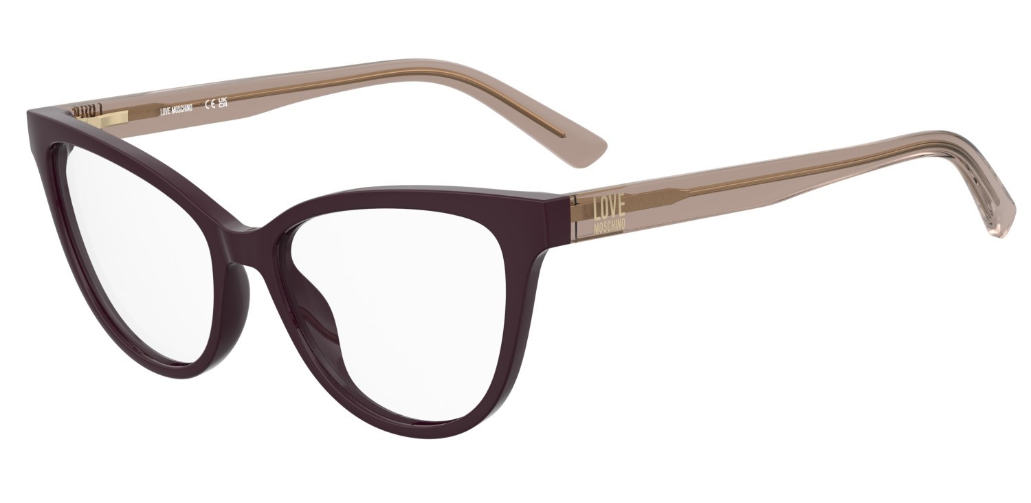 Occhiali da vista Moschino Love Mol659 109318 0T7 colore plum forma cat eye 