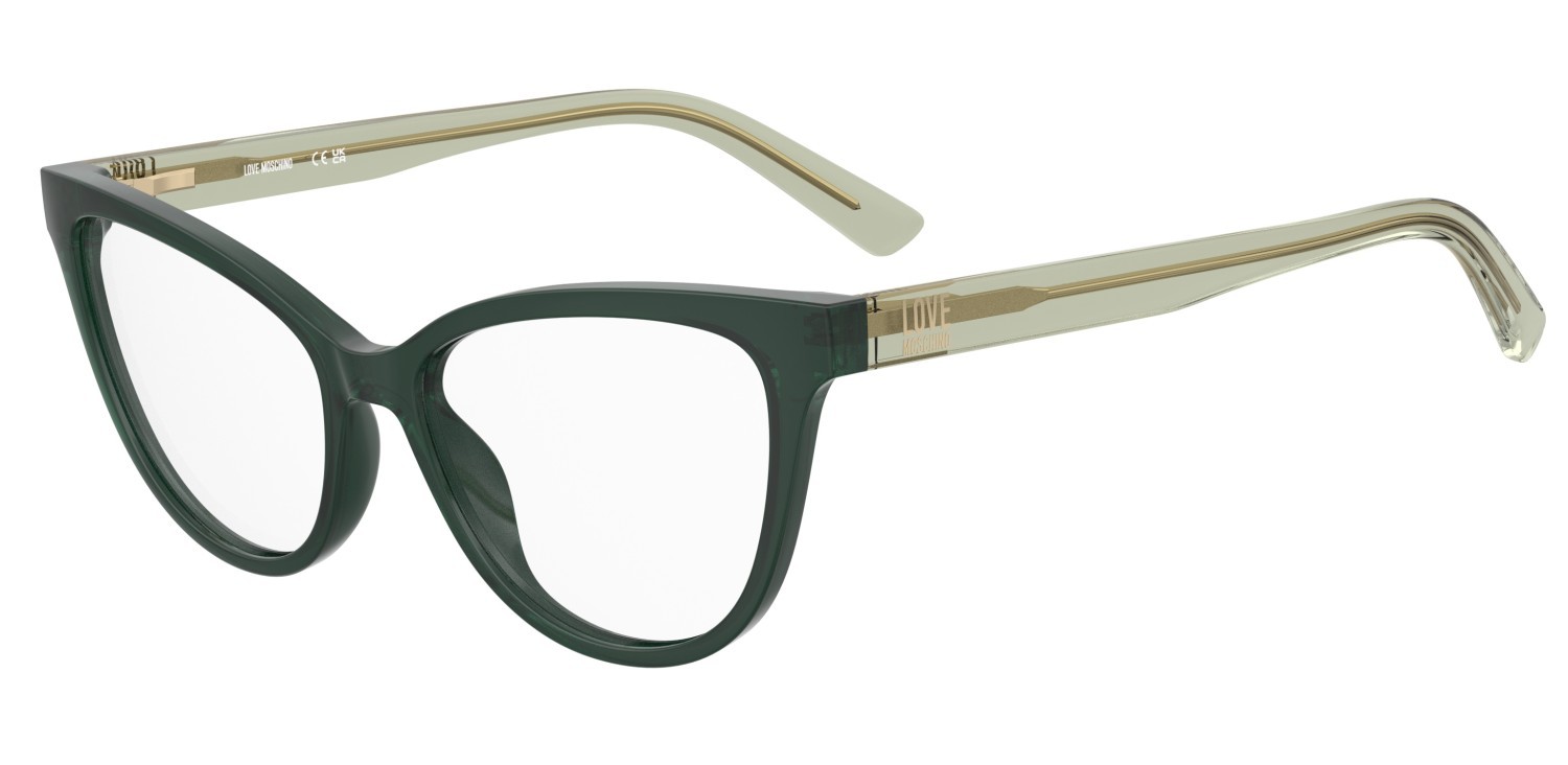 Eyeglasses Moschino Love Mol659 109318 1ED color green shape cat eye 