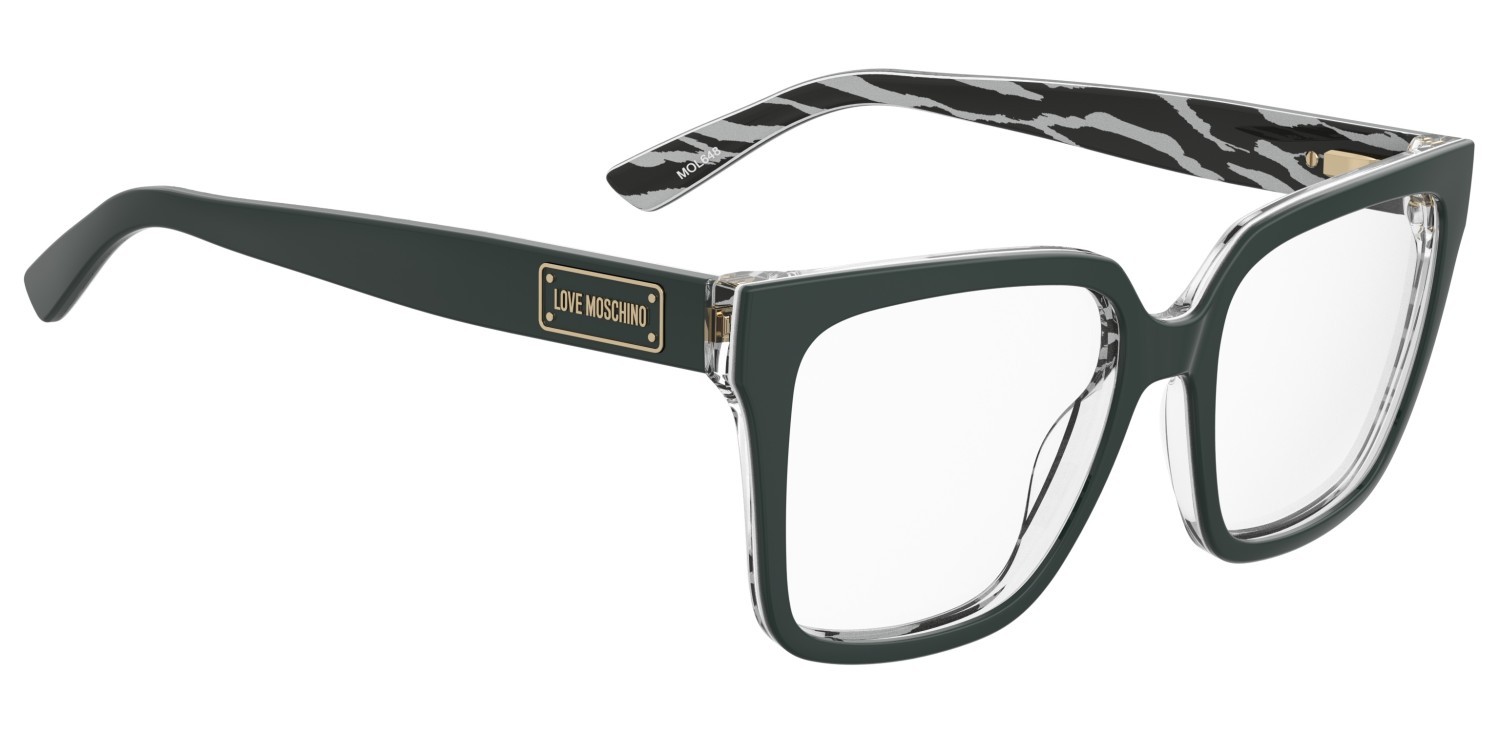 Occhiali da vista Moschino Love Mol648 109330 RGK colore grey pattern green forma rettangolare 