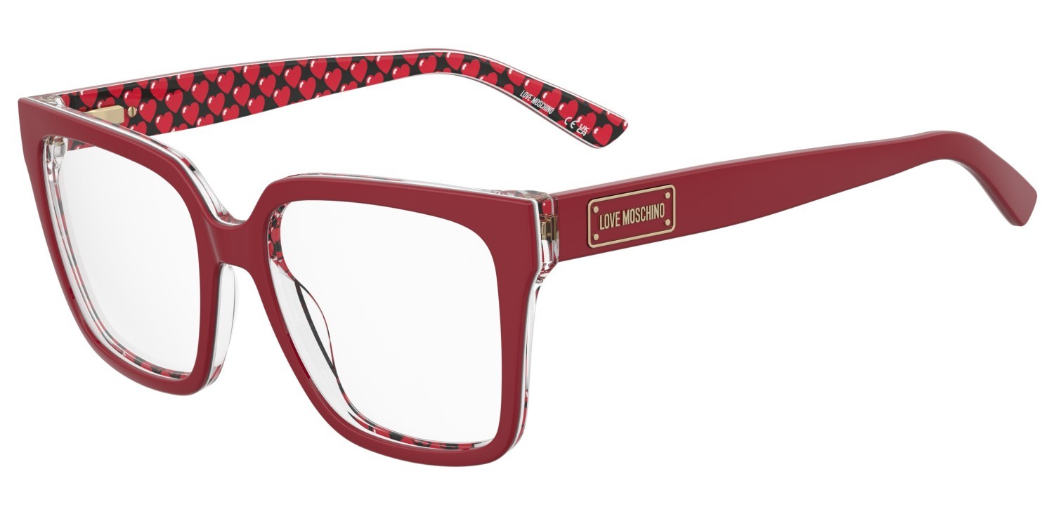 Brillen Moschino Love Mol648 109330 SSC farbe red pattern red form rechteckig 