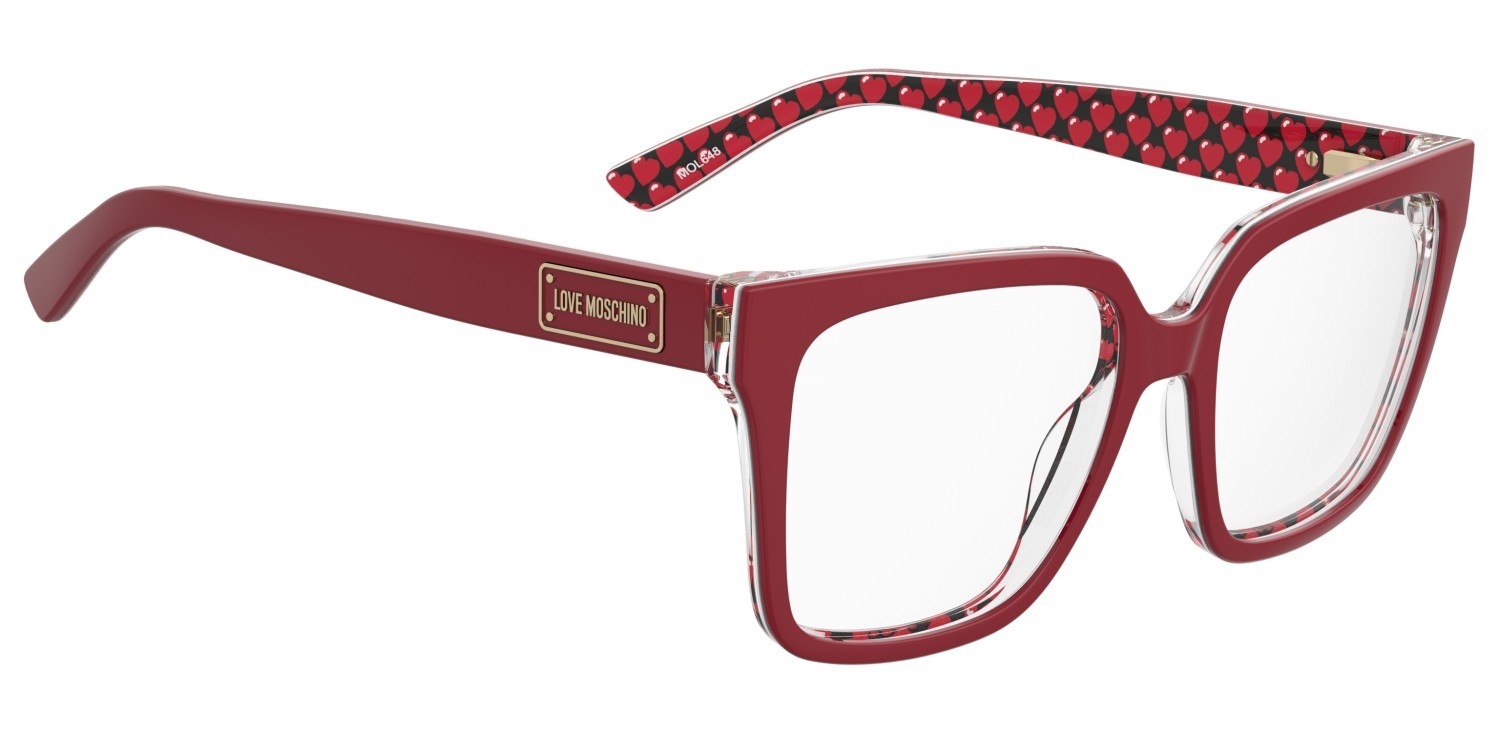 Brillen Moschino Love Mol648 109330 SSC farbe red pattern red form rechteckig 