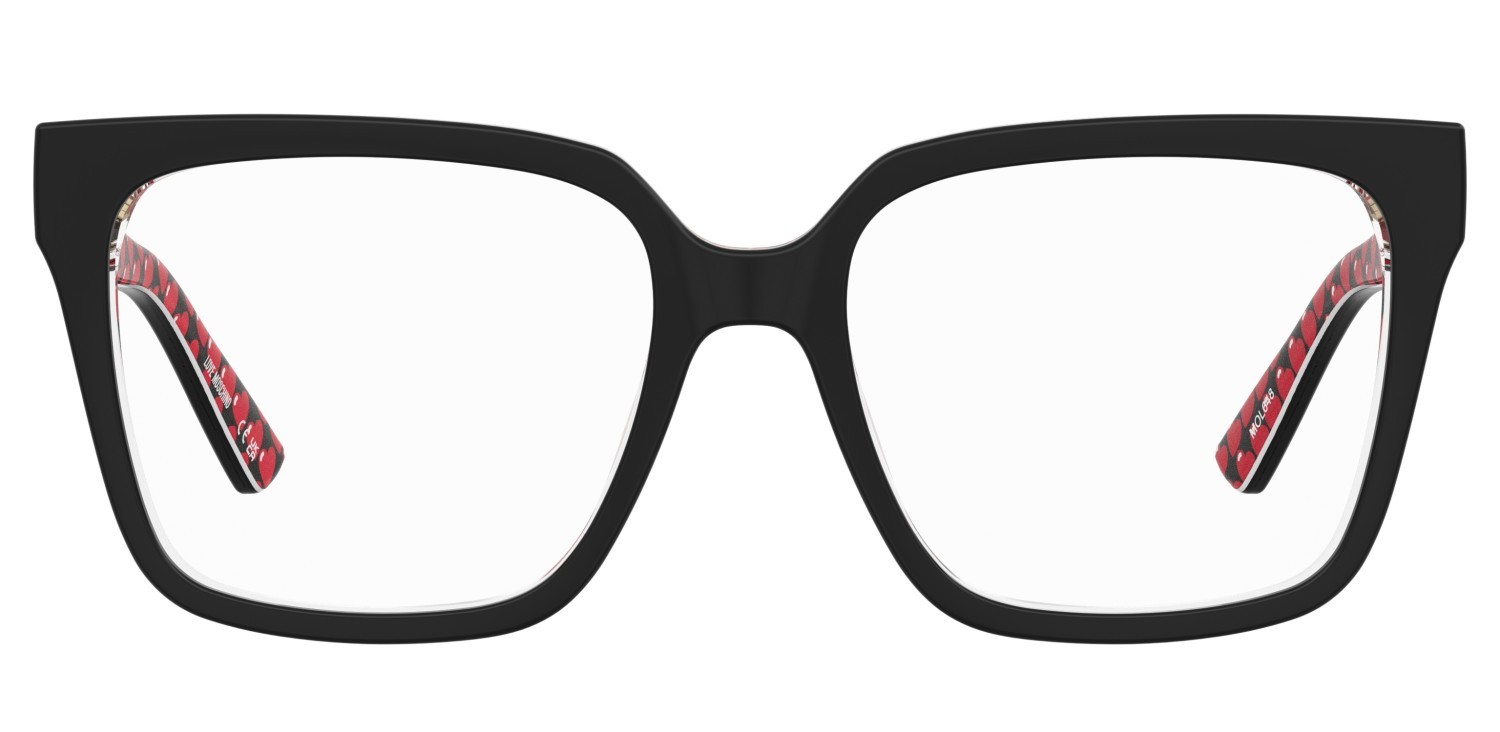 Occhiali da vista Moschino Love Mol648 109330 UYY colore black pattern red forma rettangolare 