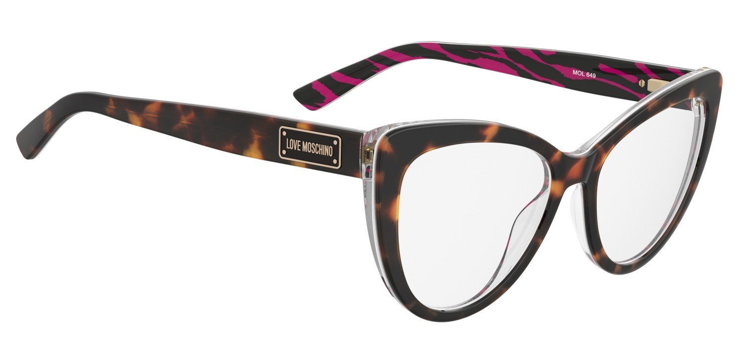 Occhiali da vista Moschino Love Mol649 109331 2VL colore pink havana pattern forma cat eye 