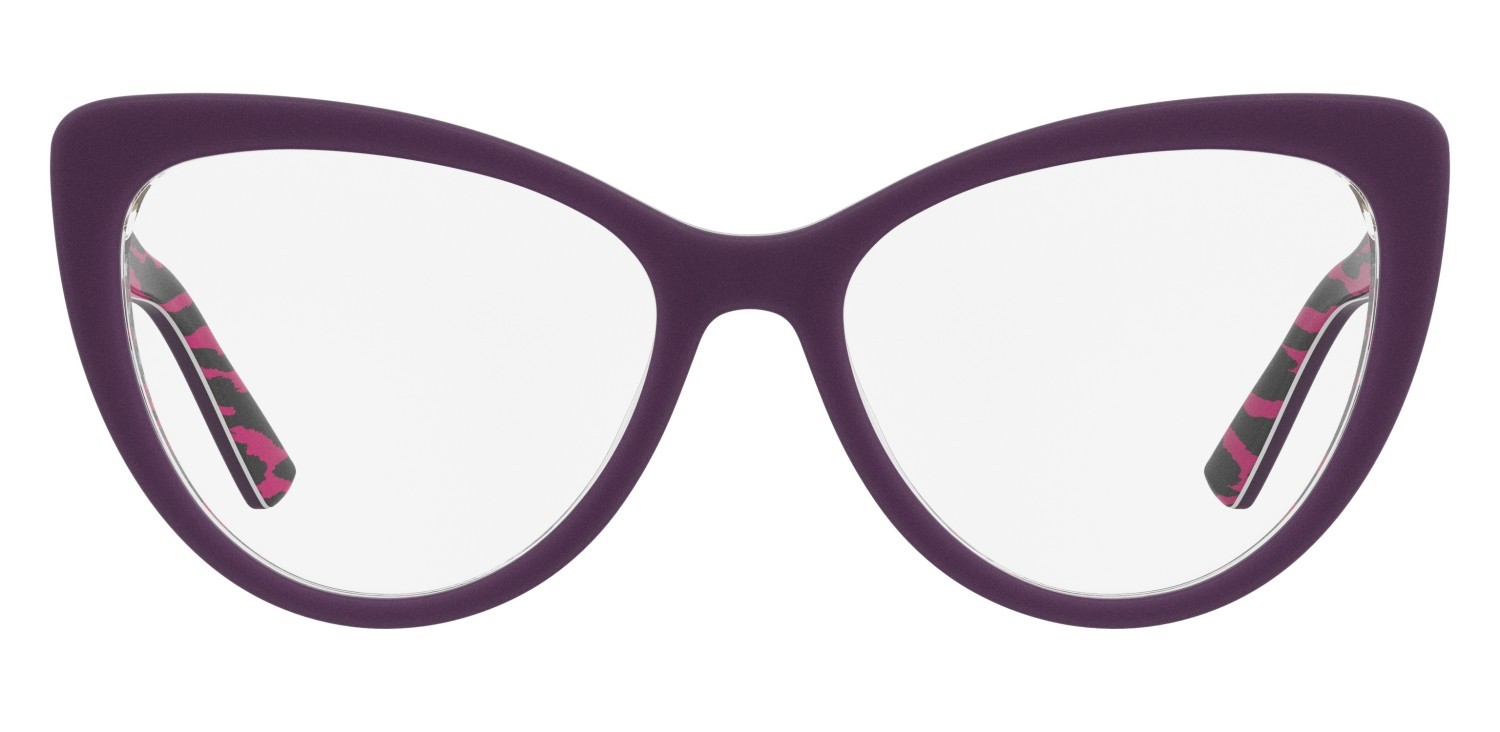 Occhiali da vista Moschino Love Mol649 109331 SDH colore fuchsia pattern forma cat eye 
