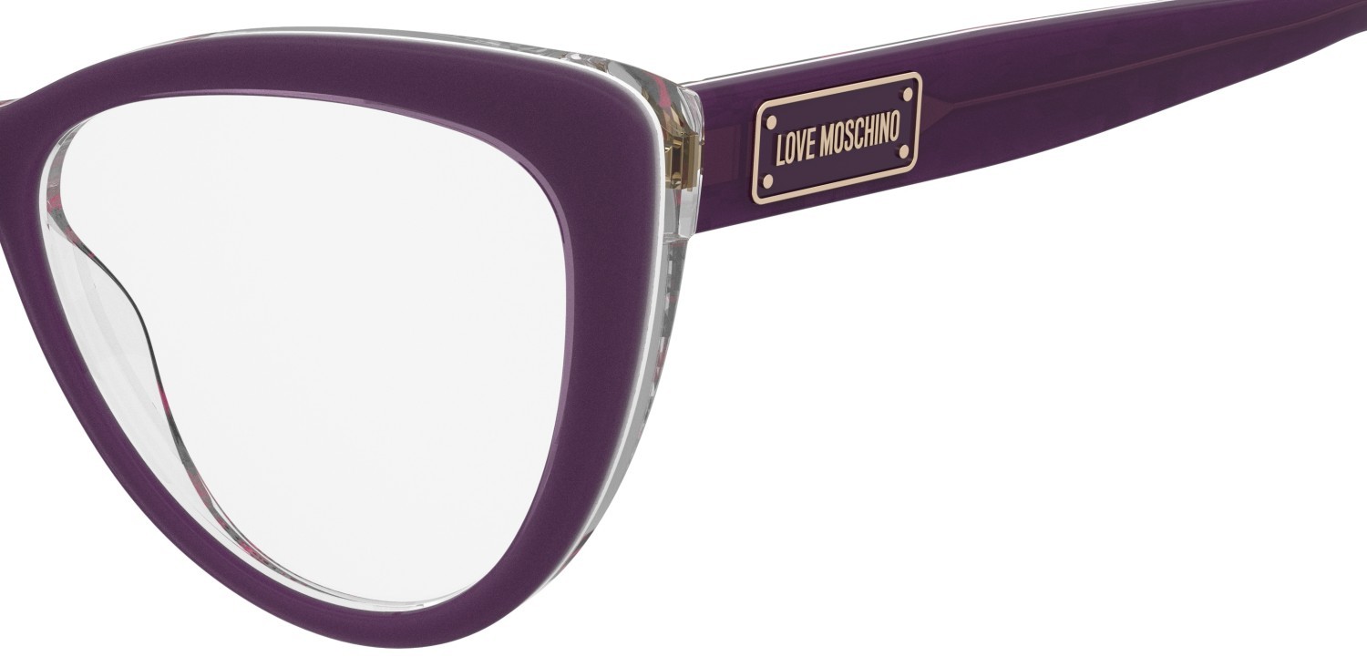 Occhiali da vista Moschino Love Mol649 109331 SDH colore fuchsia pattern forma cat eye 