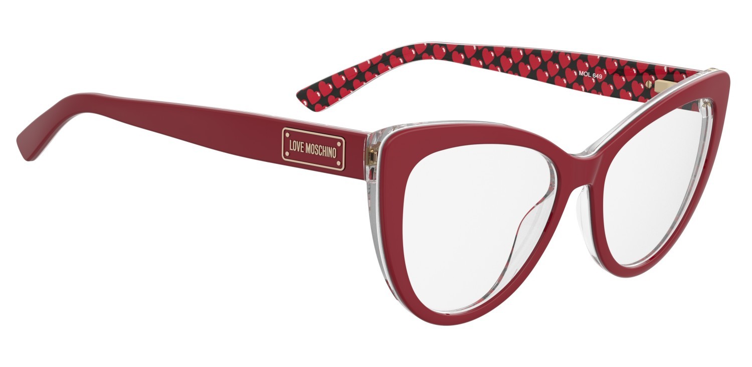 Brillen Moschino Love Mol649 109331 SSC farbe red pattern red form cat-eye 