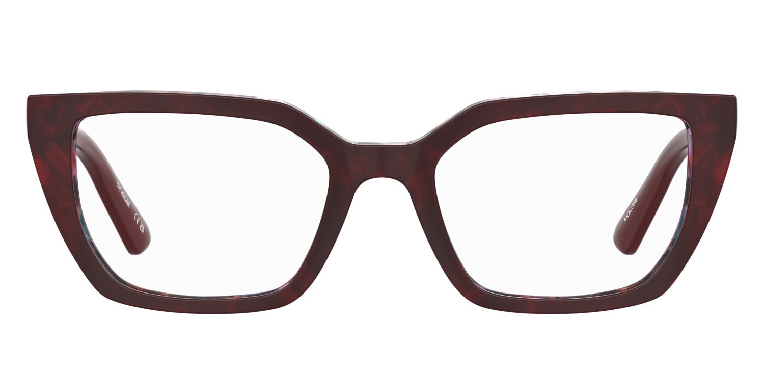 Eyeglasses Moschino Love Mol656 109333 LHF color burgundy shape rectangle 