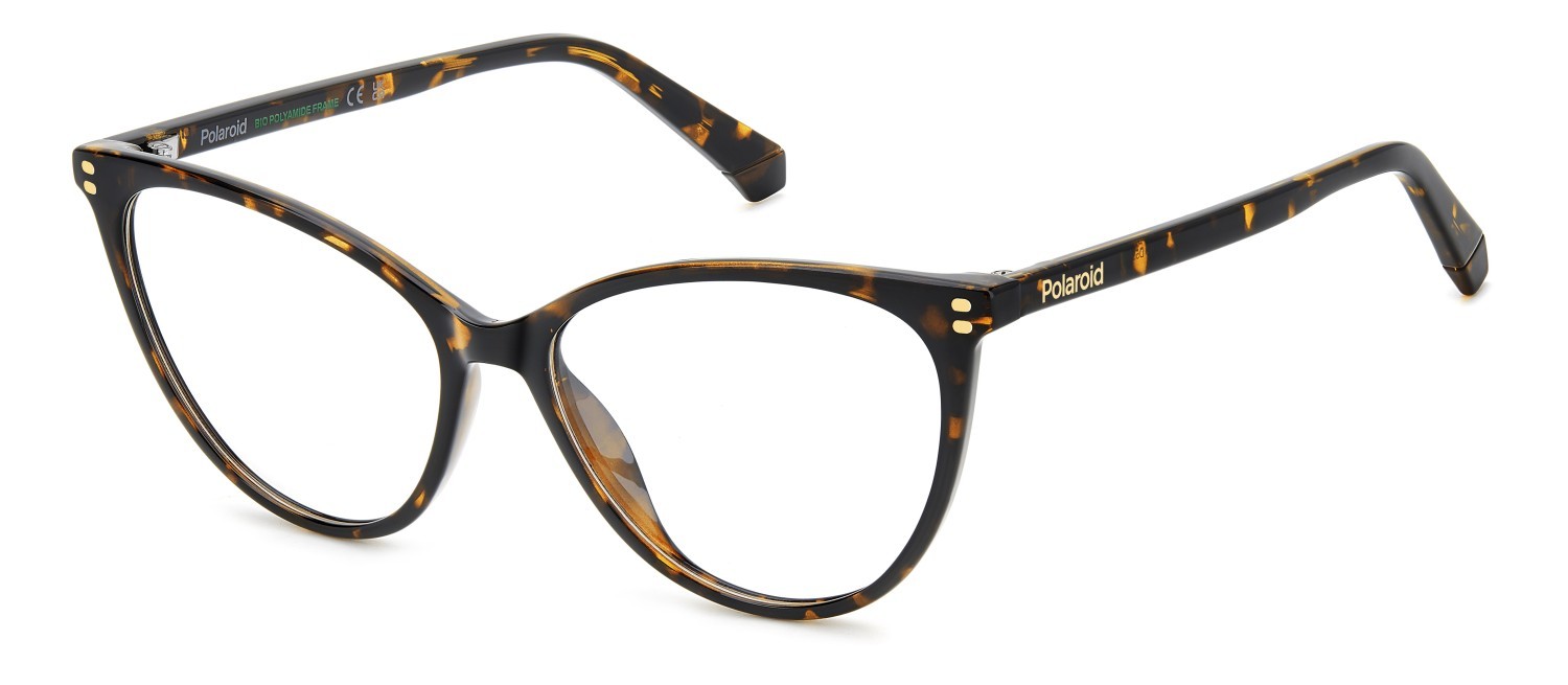 Eyeglasses Polaroid Pld D551 109334 086 color havana shape cat eye 