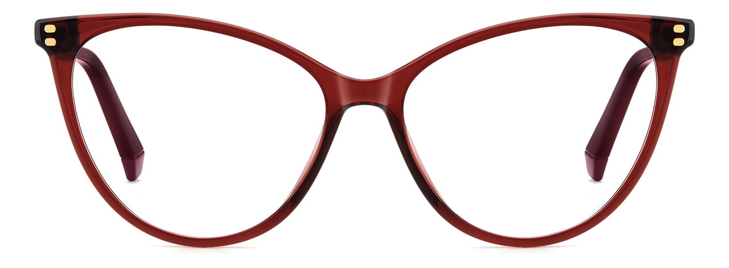 Eyeglasses Polaroid Pld D551 109334 LHF color burgundy shape cat eye 