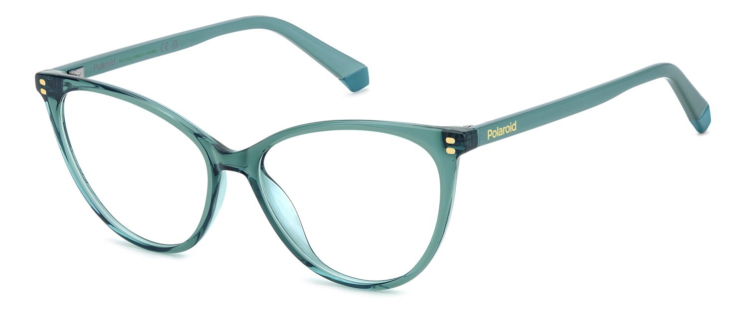 Eyeglasses Polaroid Pld D551 109334 TCF color turquoise shape cat eye 