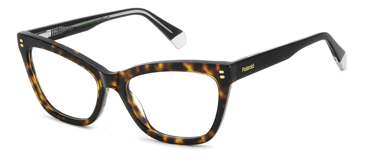Eyeglasses Polaroid Pld D557 109335 086 color havana shape rectangle 